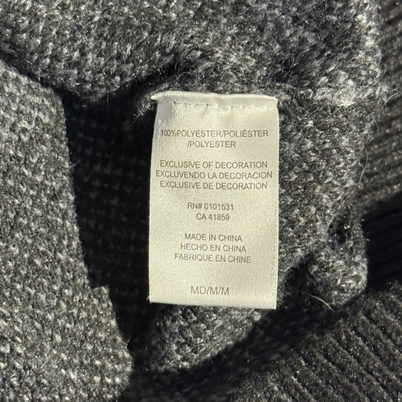 Paul Tazewell Wicked Sz M Black/Grey Stripe Button Cardigan embroidered Graphic - Picture 11 of 12